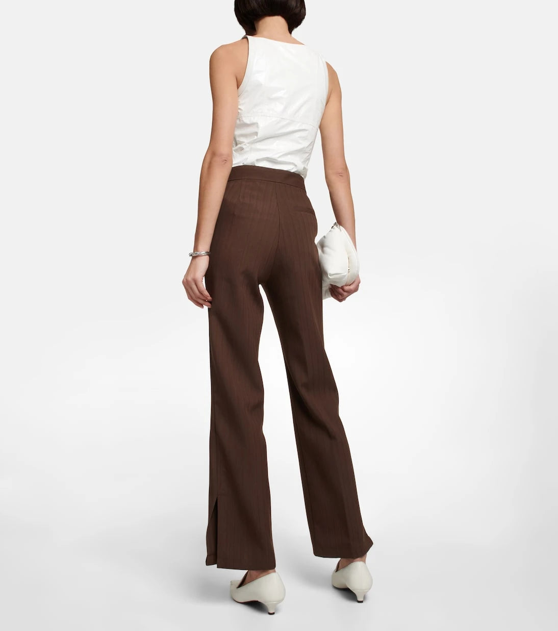 Jacques Wei - High-rise split-hem straight pants