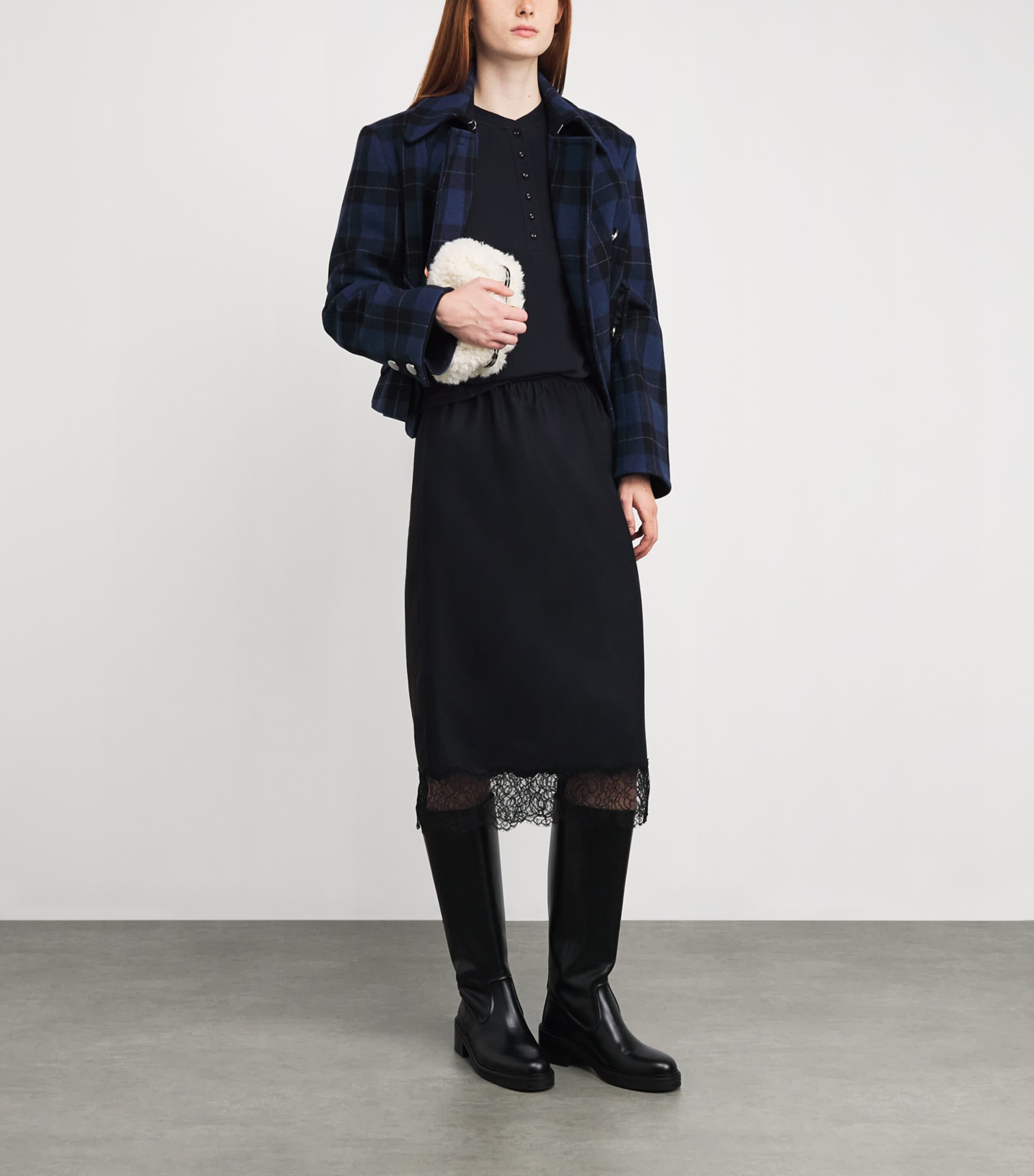 MAX&Co. Blue Long-Sleeve Henley Top