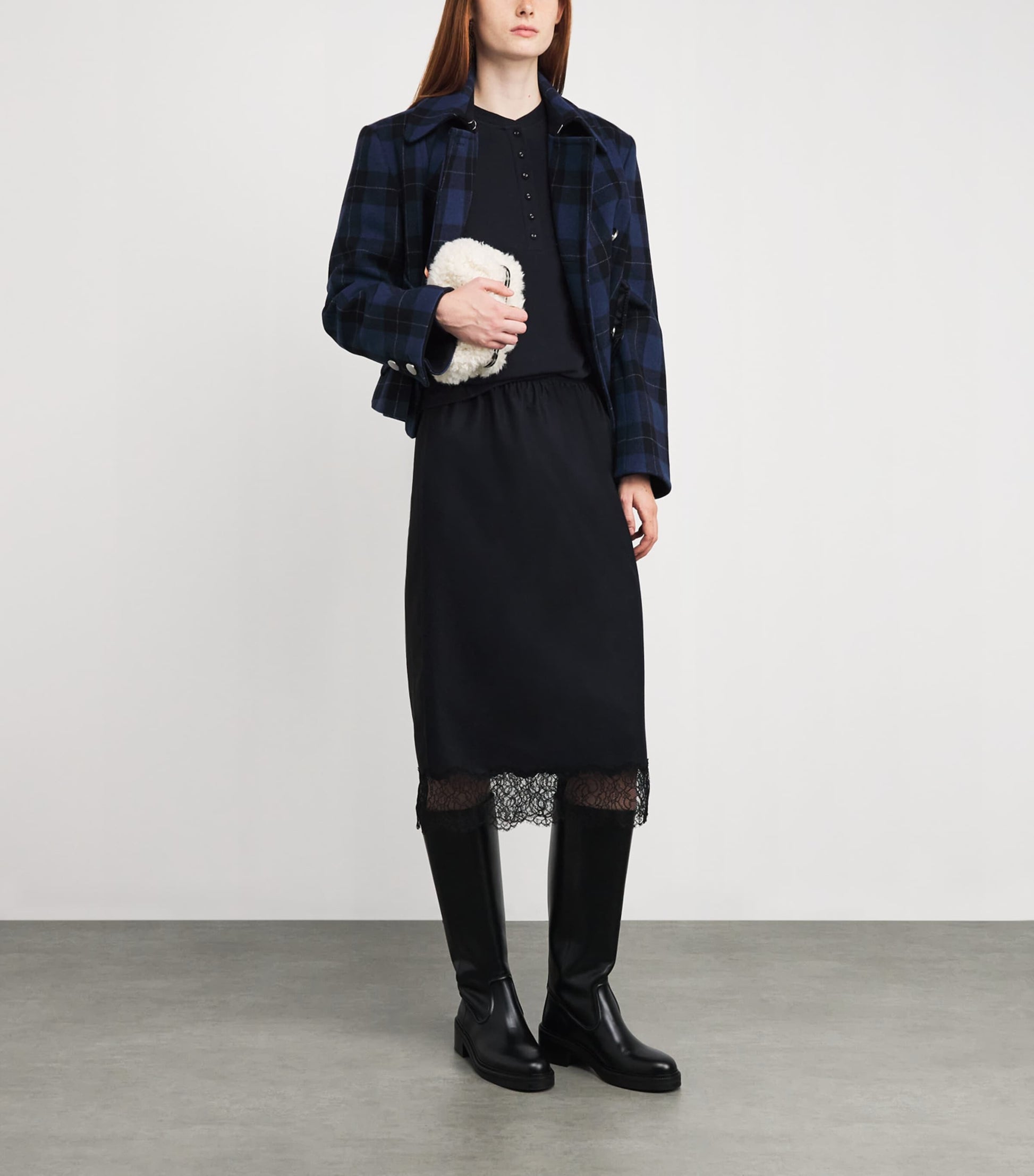 MAX&Co. Blue Long-Sleeve Henley Top