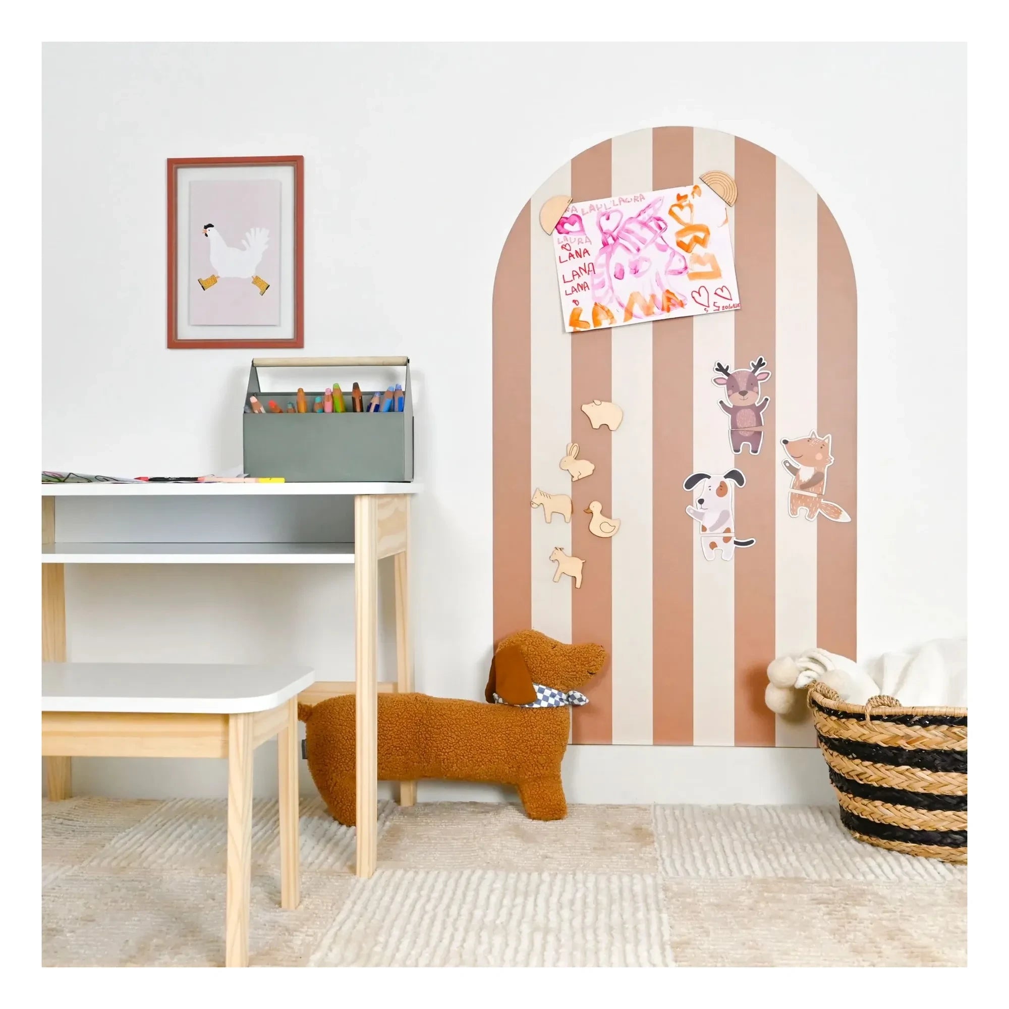Ferflex - Arche magnetic board with striped coating | Camel