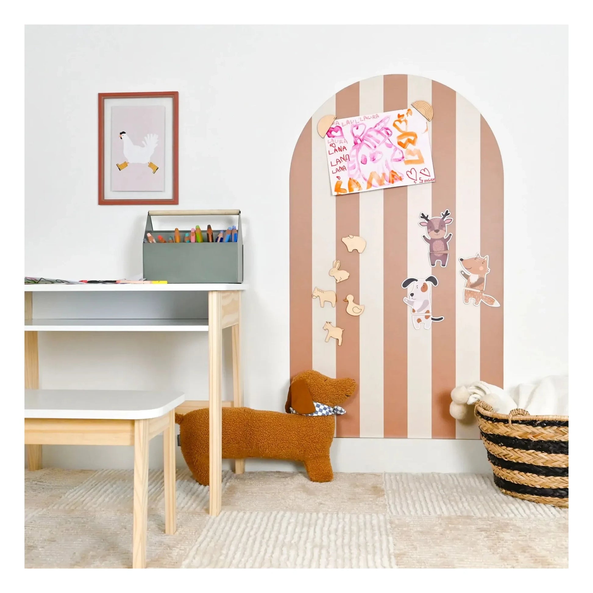 Ferflex - Arche magnetic board with striped coating | Camel