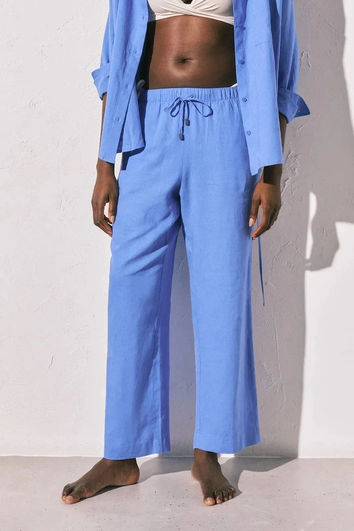 keten dokunuşlu plaj pantolonu women'secret