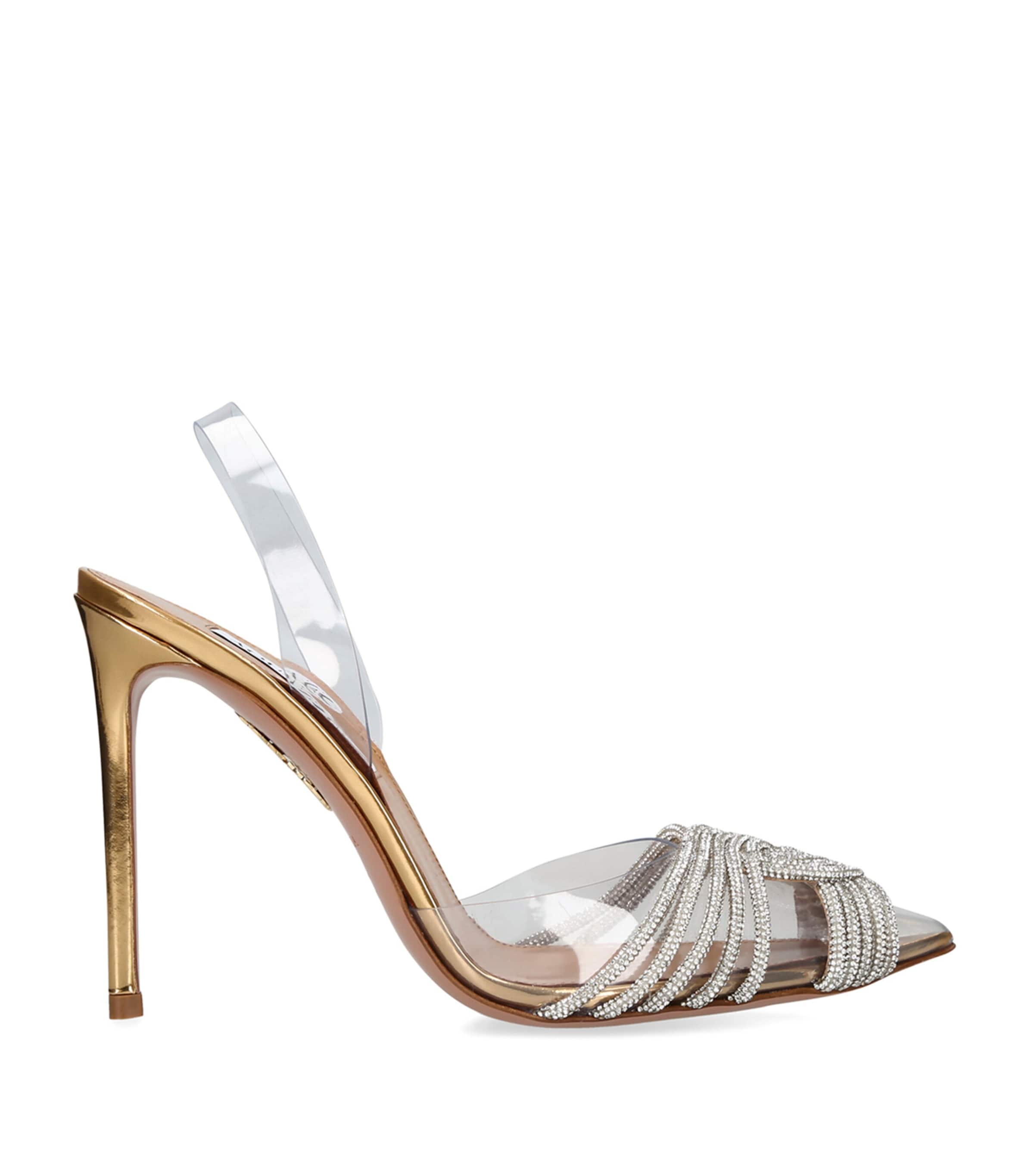 Plexi Gatsby Slingback Heels 105 GOLD