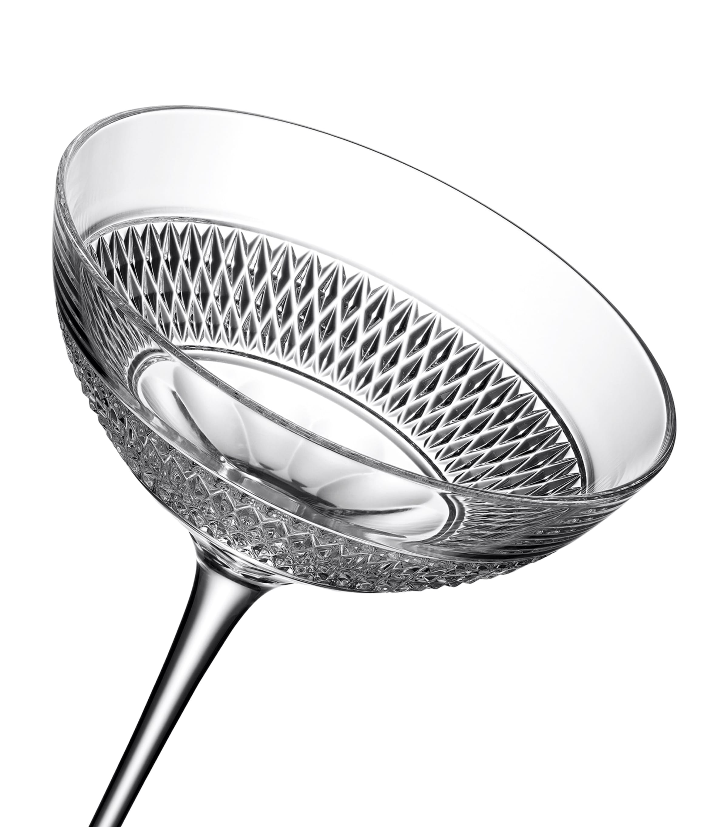 Set of 2 Crystal Copper Coast Coupe Glasses