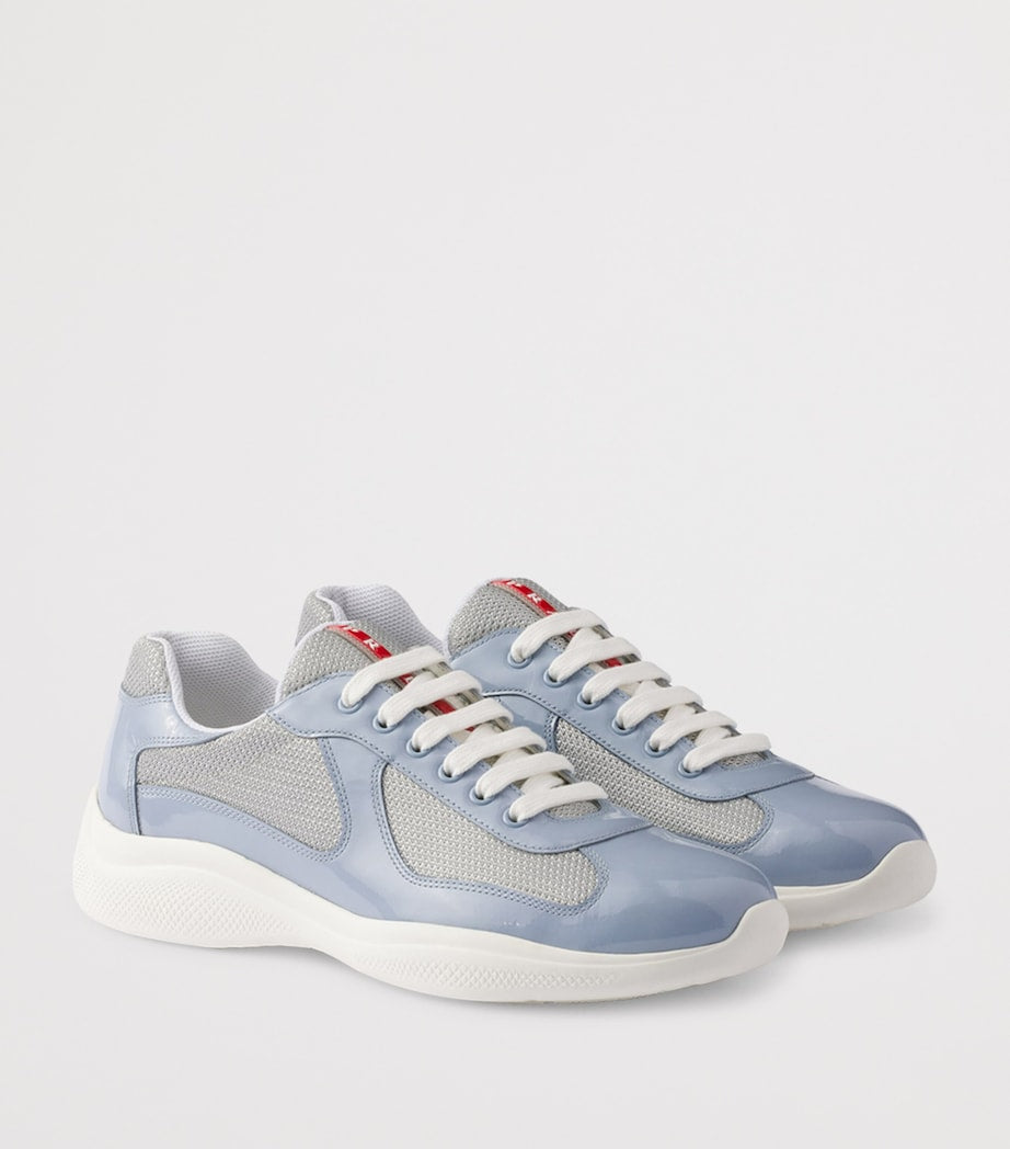 Prada Leather-Blend America's Cup Sneakers