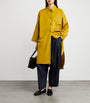 Yellow Cotton Midi Shirt Dress