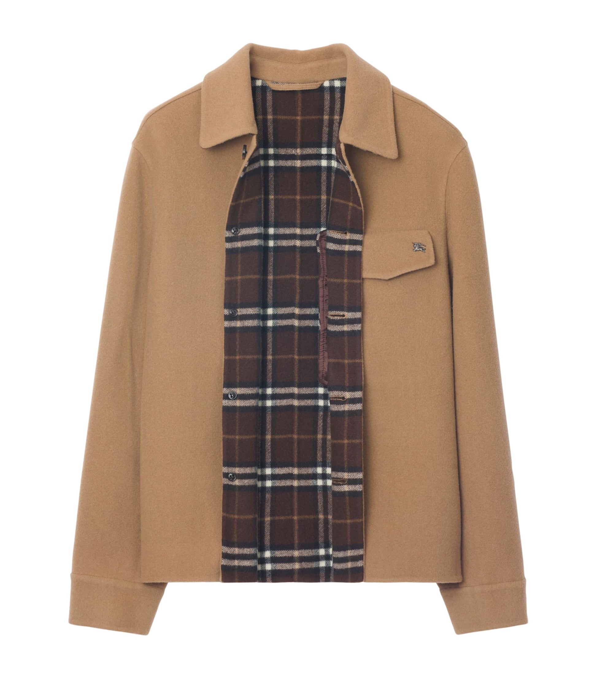 Beige Wool Overshirt