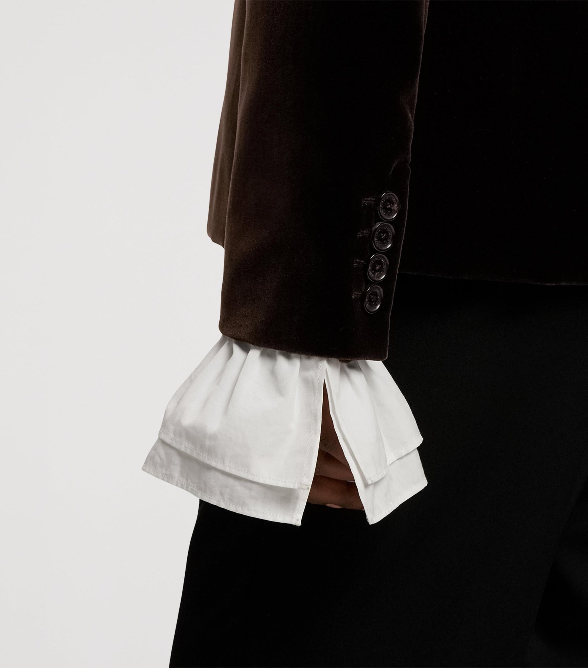 Ralph Lauren Collection Brown Cotton-Blend Velvet Parker Blazer