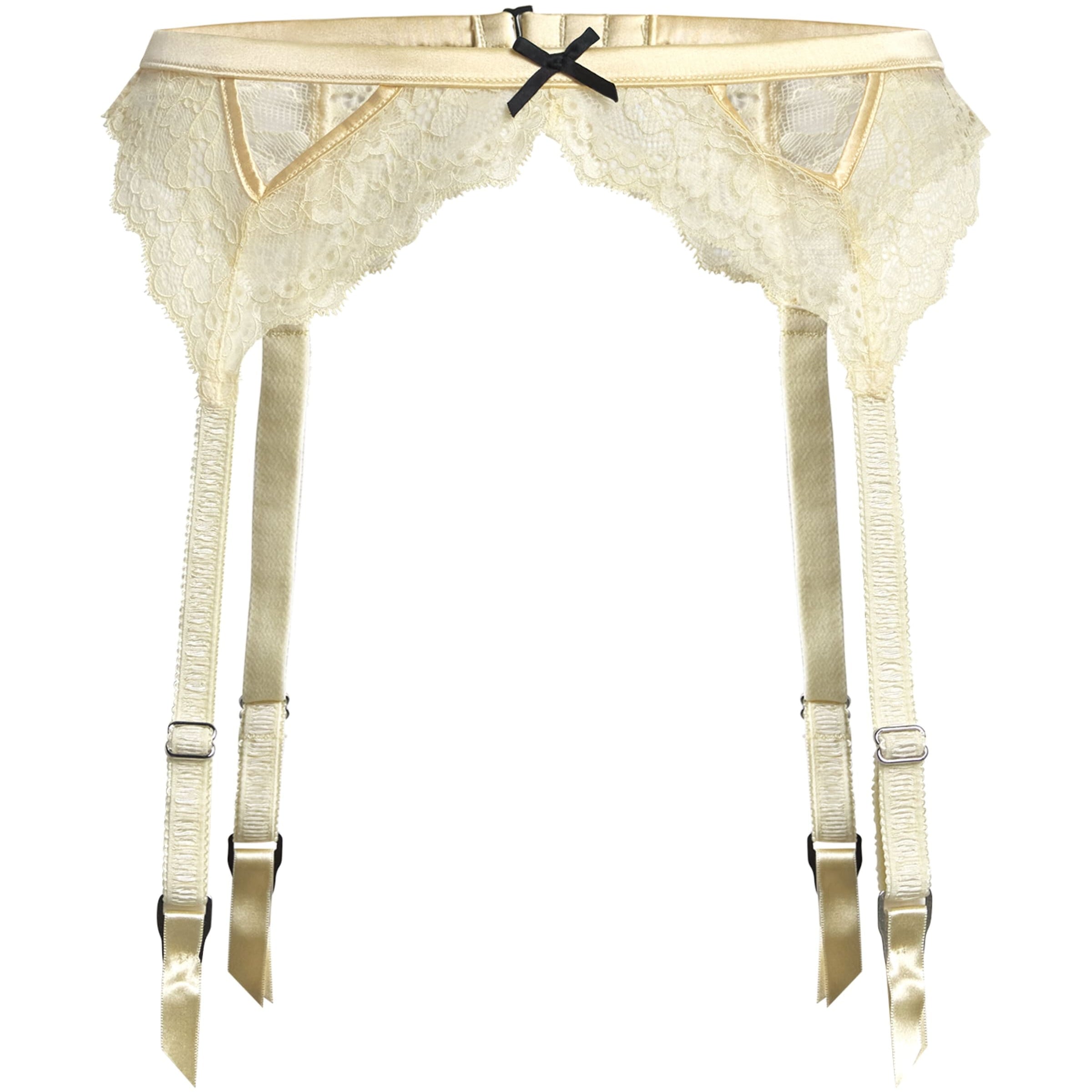 Fleur Du Mal Lace Bianca Suspender Belt