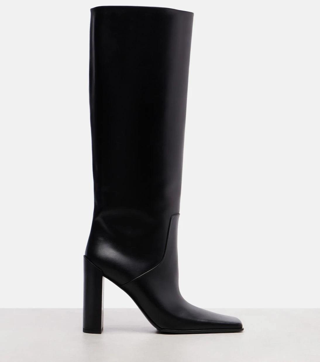 Alaïa - Square leather knee-high boots