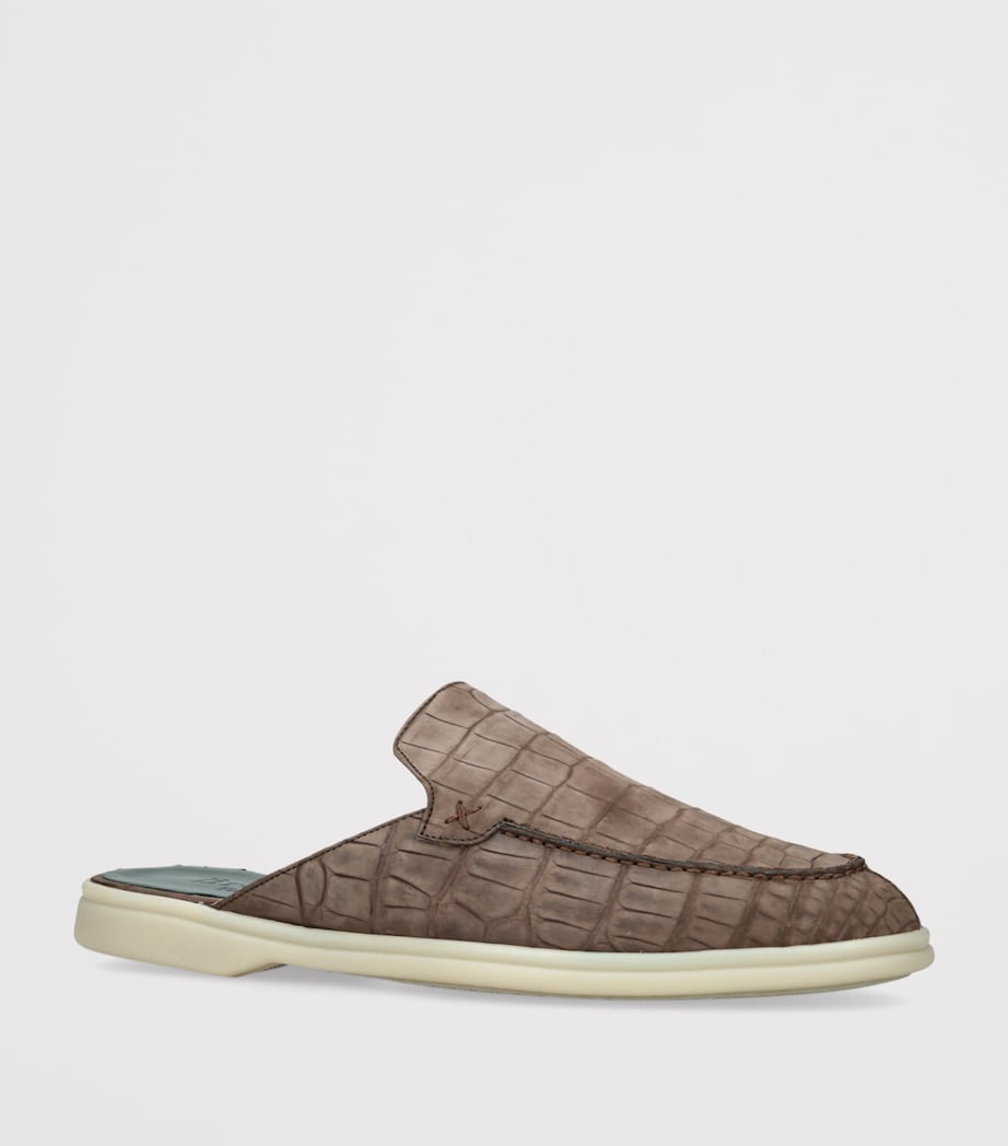 Alligator Leather Mules