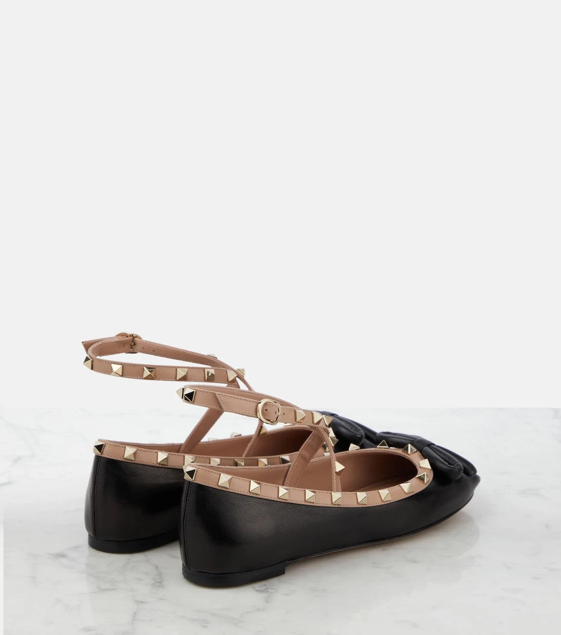 Valentino Garavani - Rockstud leather ballet flats