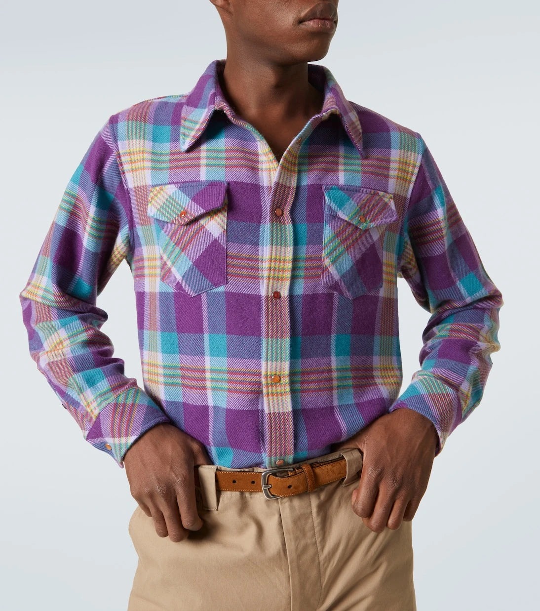God's True Cashmere - Checked cashmere shirt