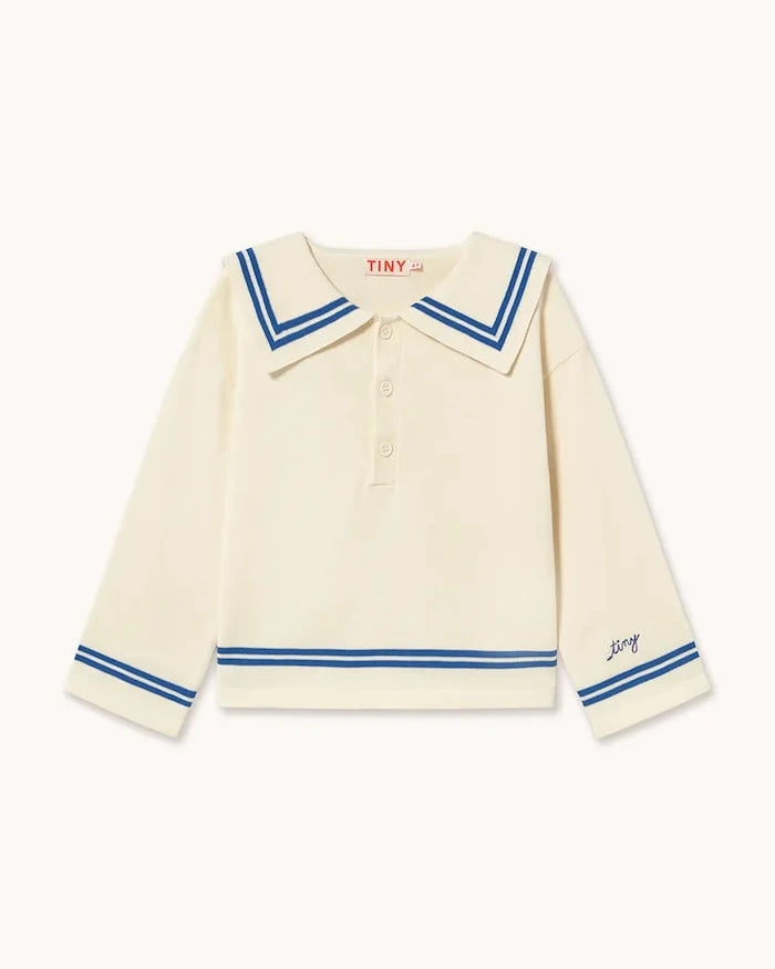 Детски памучен пуловер Tinycottons SAILOR TINY CARDIGAN