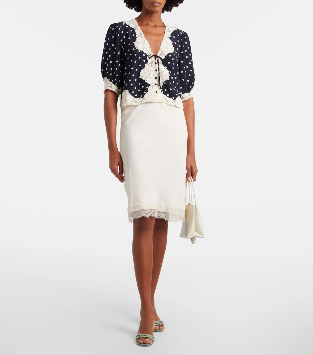 Rixo - Ursula polka-dot crêpe de chine top
