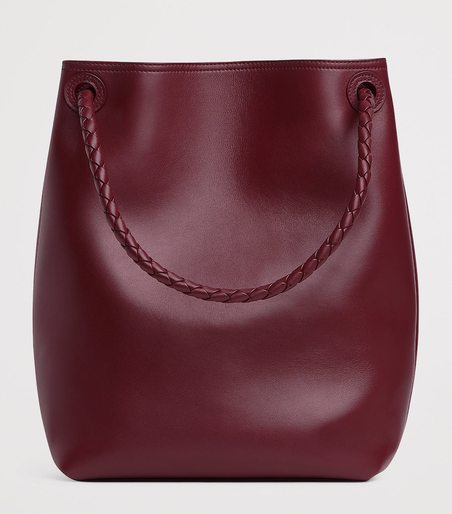 Bottega Veneta Red Leather Andiamo Bucket Bag