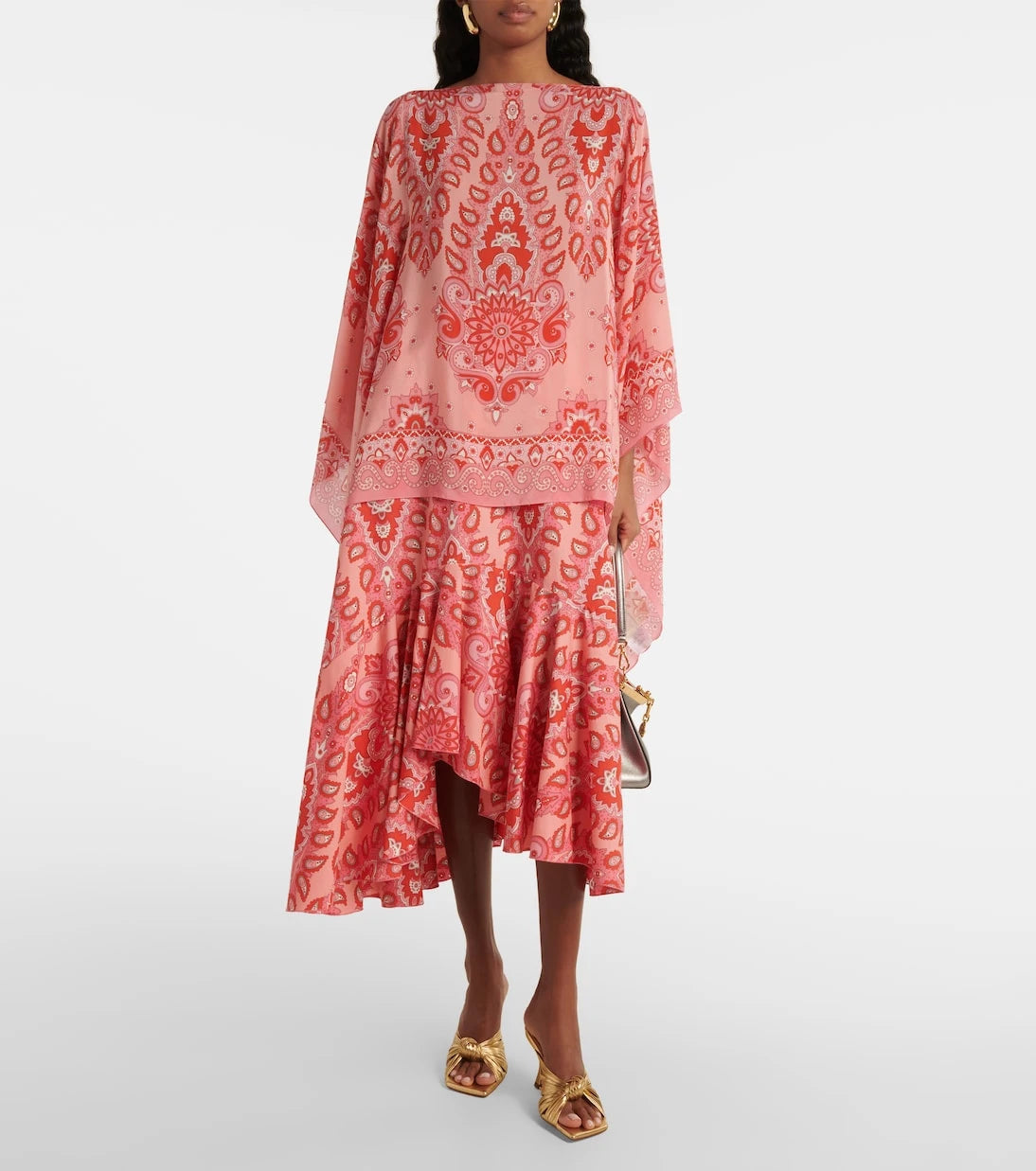 Etro - Printed silk poncho
