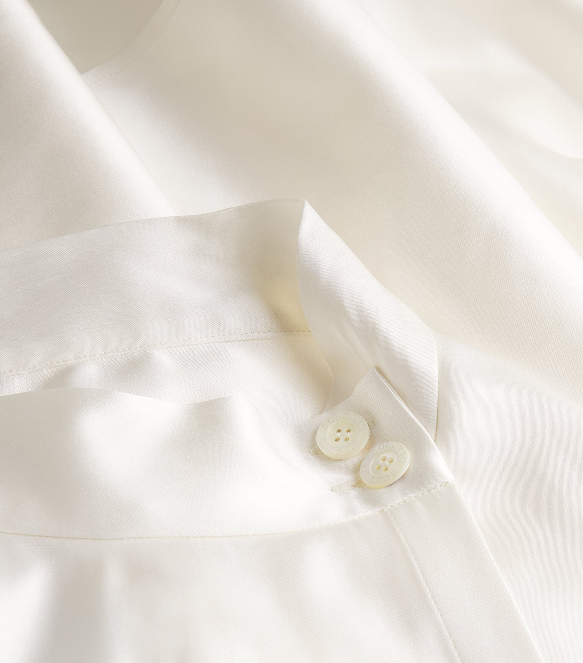 Colombo White Silk Wrap Maxi Skirt