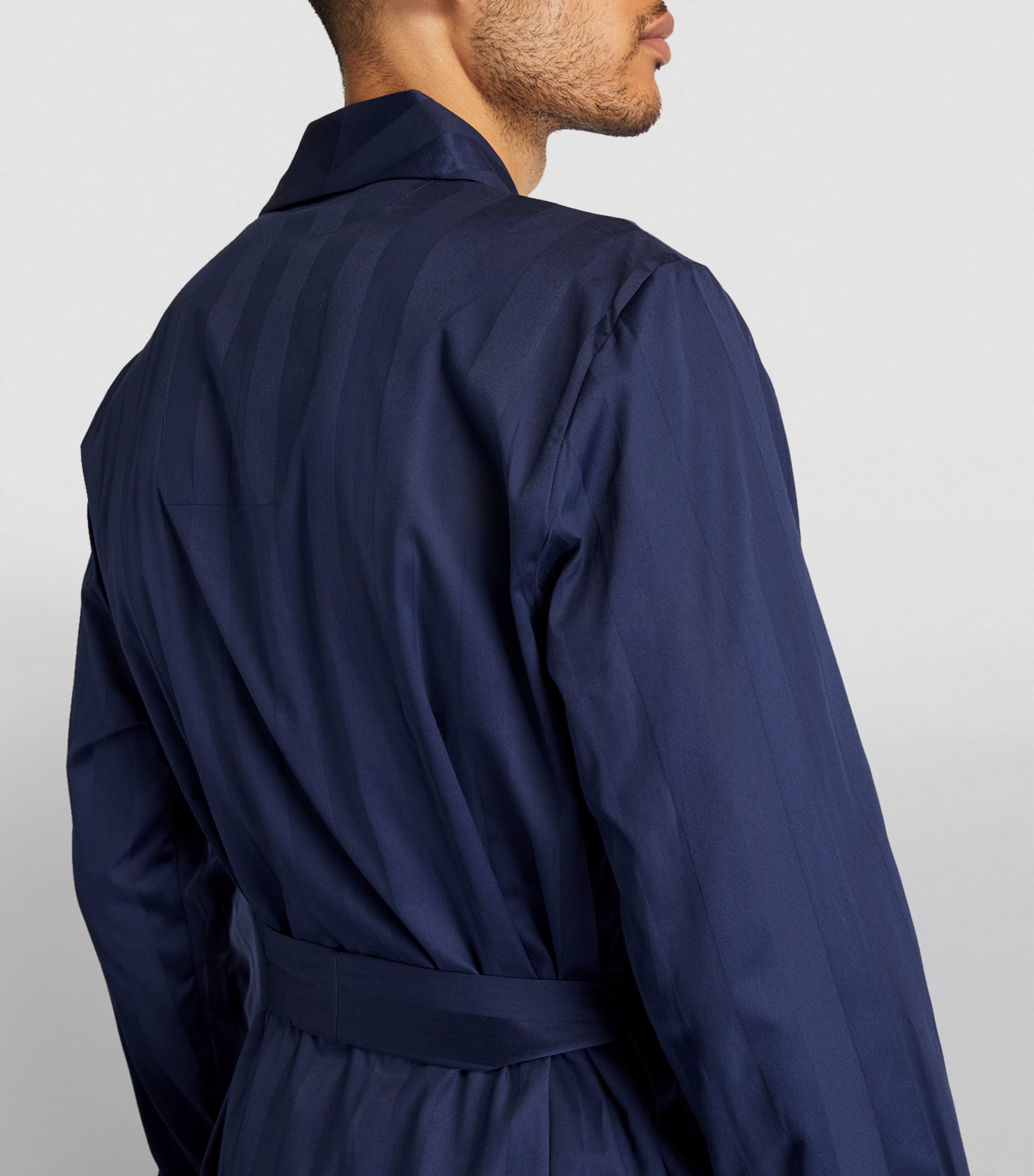 Derek Rose Satin Striped Robe