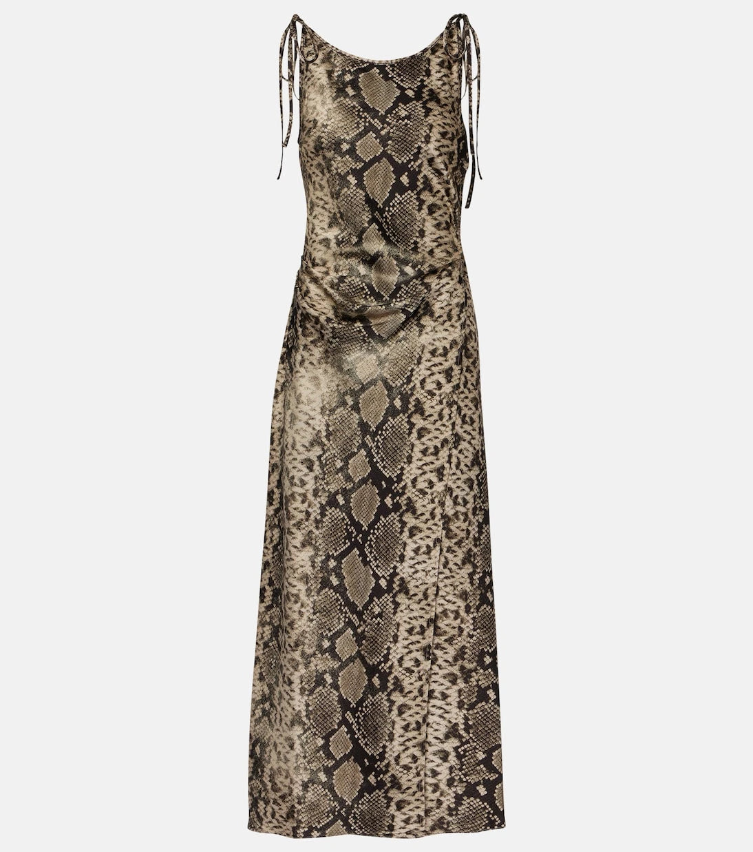 Acne Studios - Dayla snake-print satin midi dress