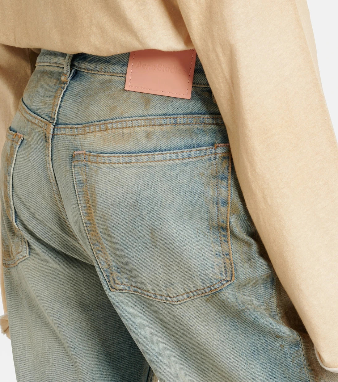 Acne Studios - 2021F distressed mid-rise wide-leg jeans
