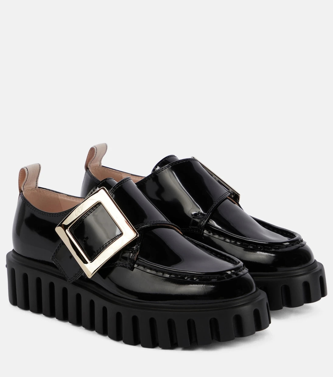 Roger Vivier - حذاء لوفرز "فيف جو-ثيك" بكعب بلاتفورم من الجلد اللامع