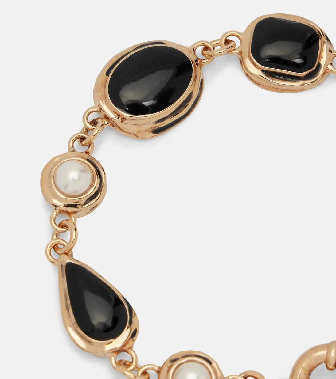 Saint Laurent - Cassandre embellished chain bracelet