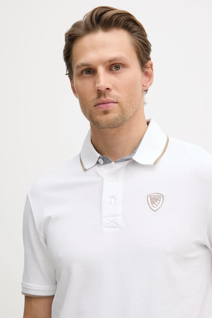 Blauer тениска с яка мъжка от памук DAMON