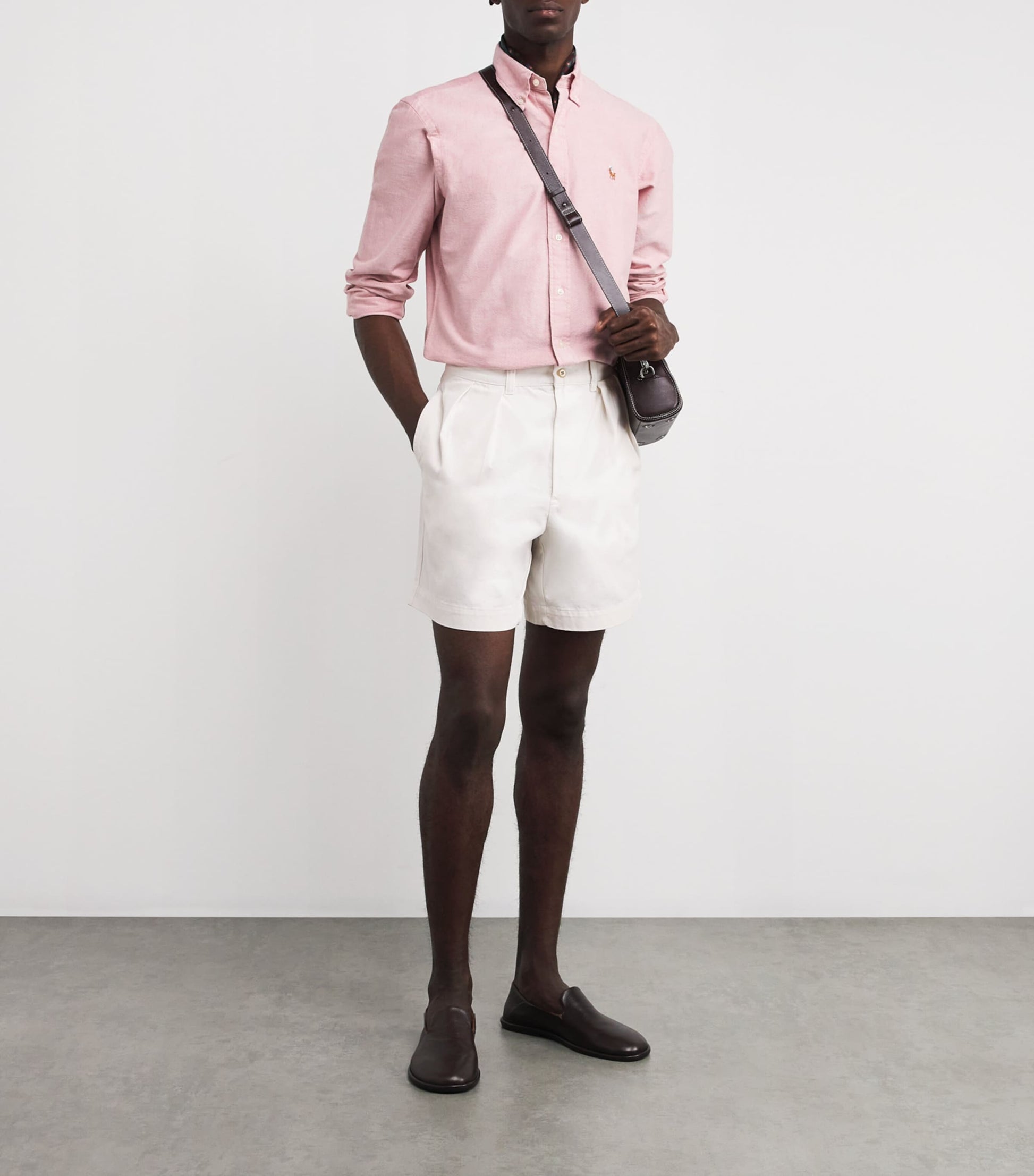 Cotton Pleated Cormac Shorts