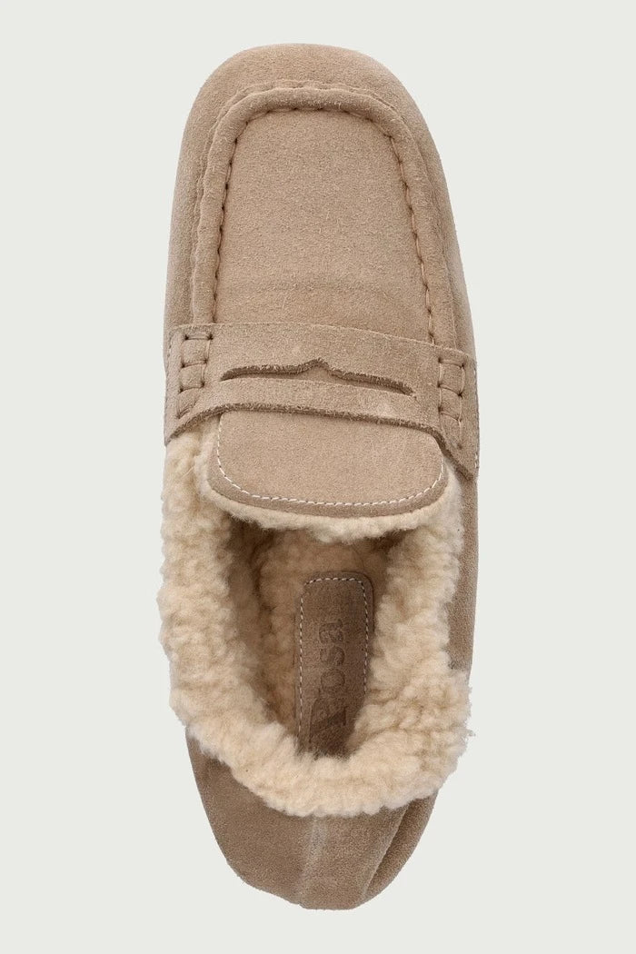 Kadın süet mokasen Penny Loafer