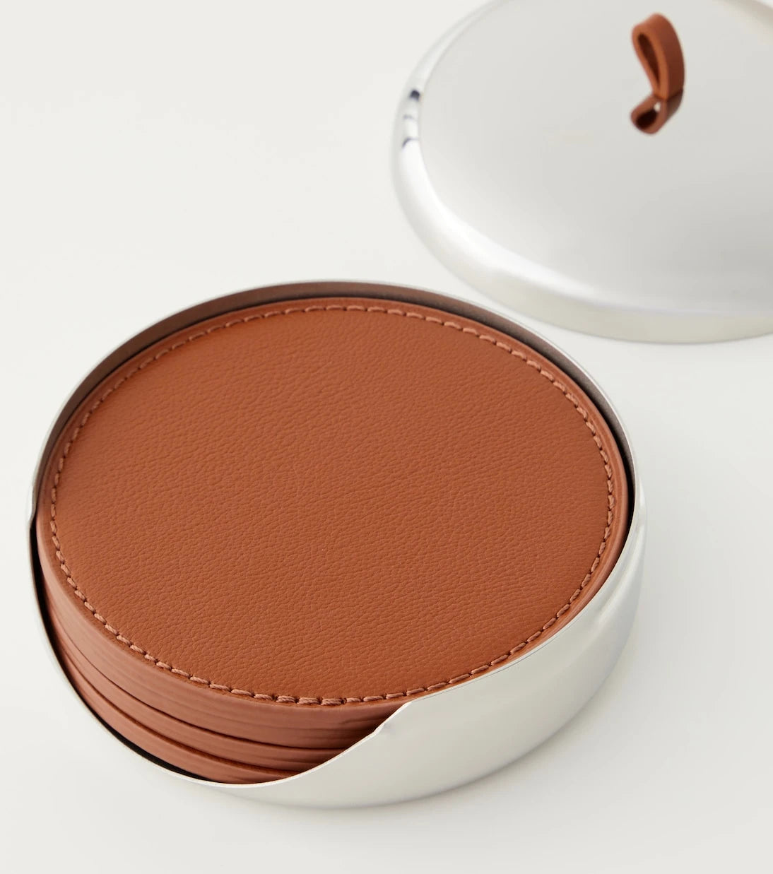 Georg Jensen - Sky set of 4 leather coasters by Aurélien Barbry