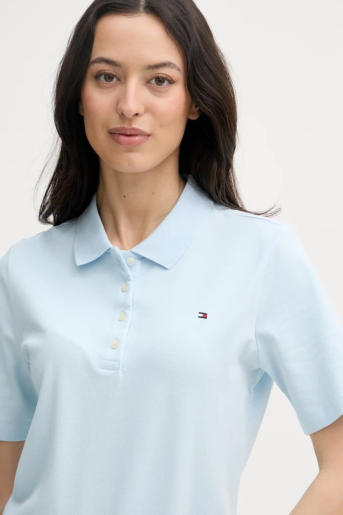 Tommy Hilfiger тениска с яка дамска с памук