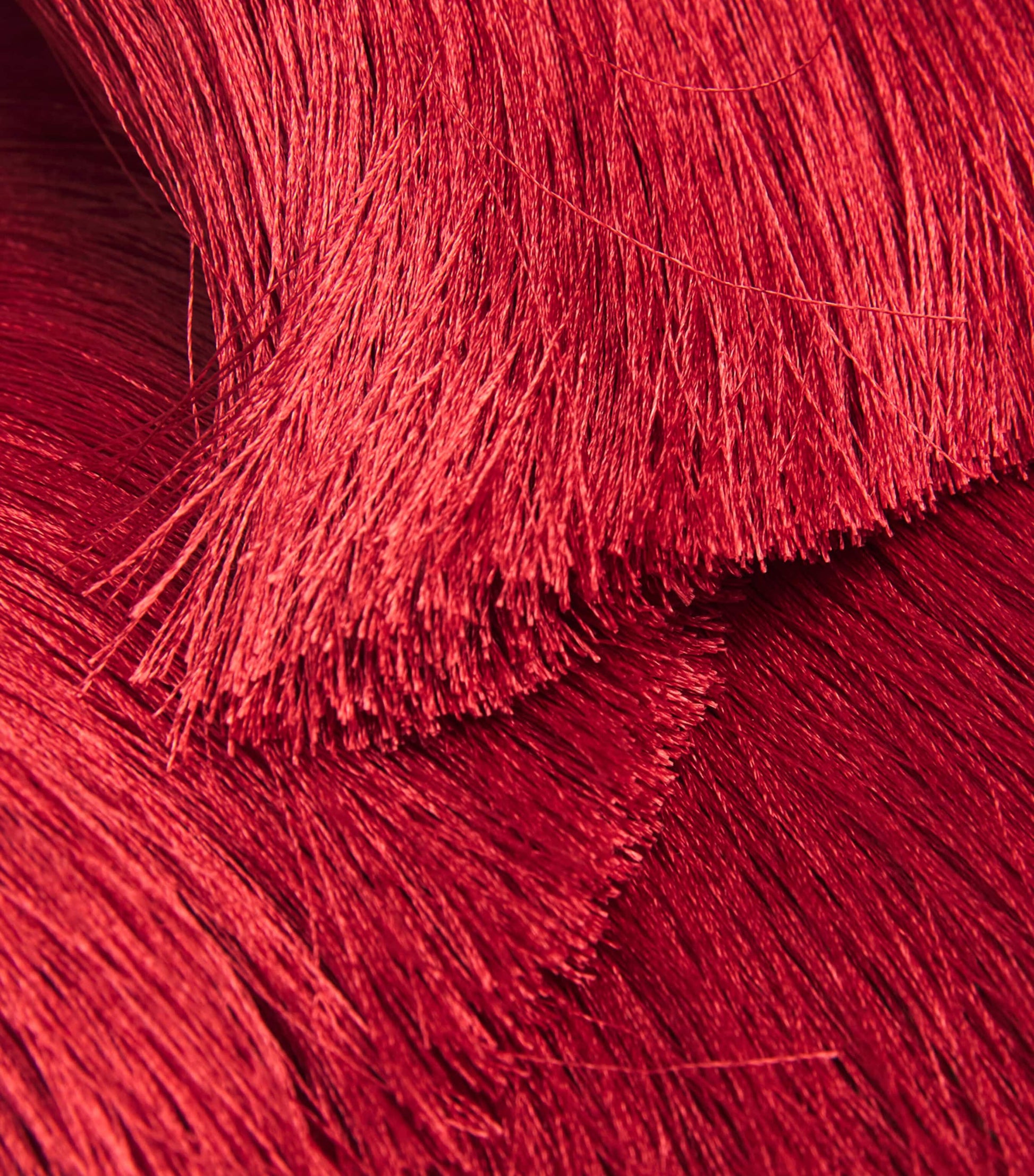 Red Fringed Radiant Crop Top