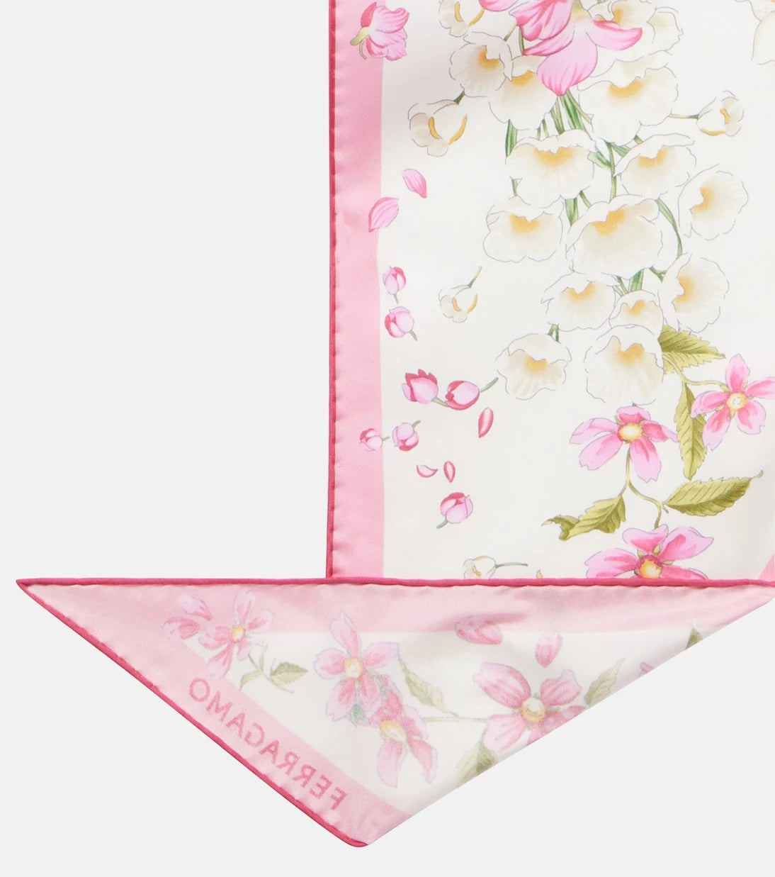فراغامو - وشاح حريري بنقشة زهور