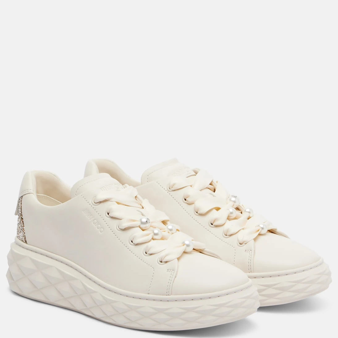 Jimmy Choo - Diamond Light Maxi leather sneakers