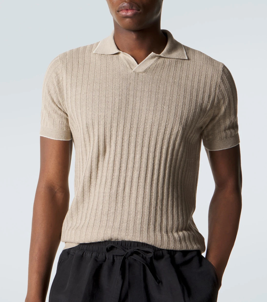 Fedeli - Soul linen and cotton polo shirt