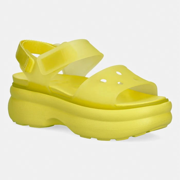 Crocs дамски сандали с платформа Soho Frosted Y Strap Sandal