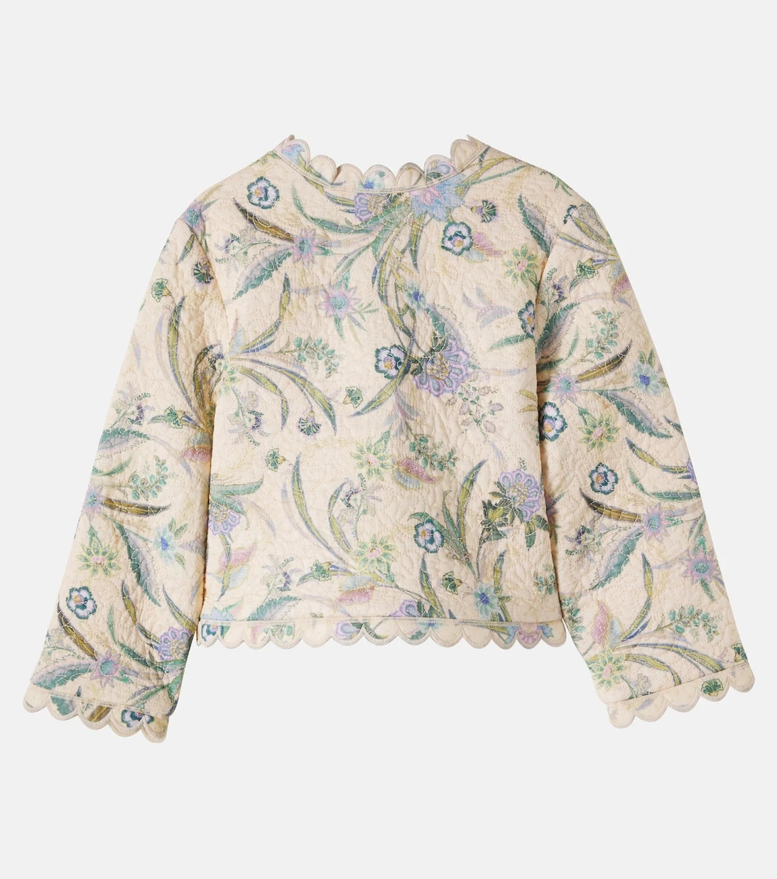 Zimmermann Kids - Indra floral scalloped cotton jacket