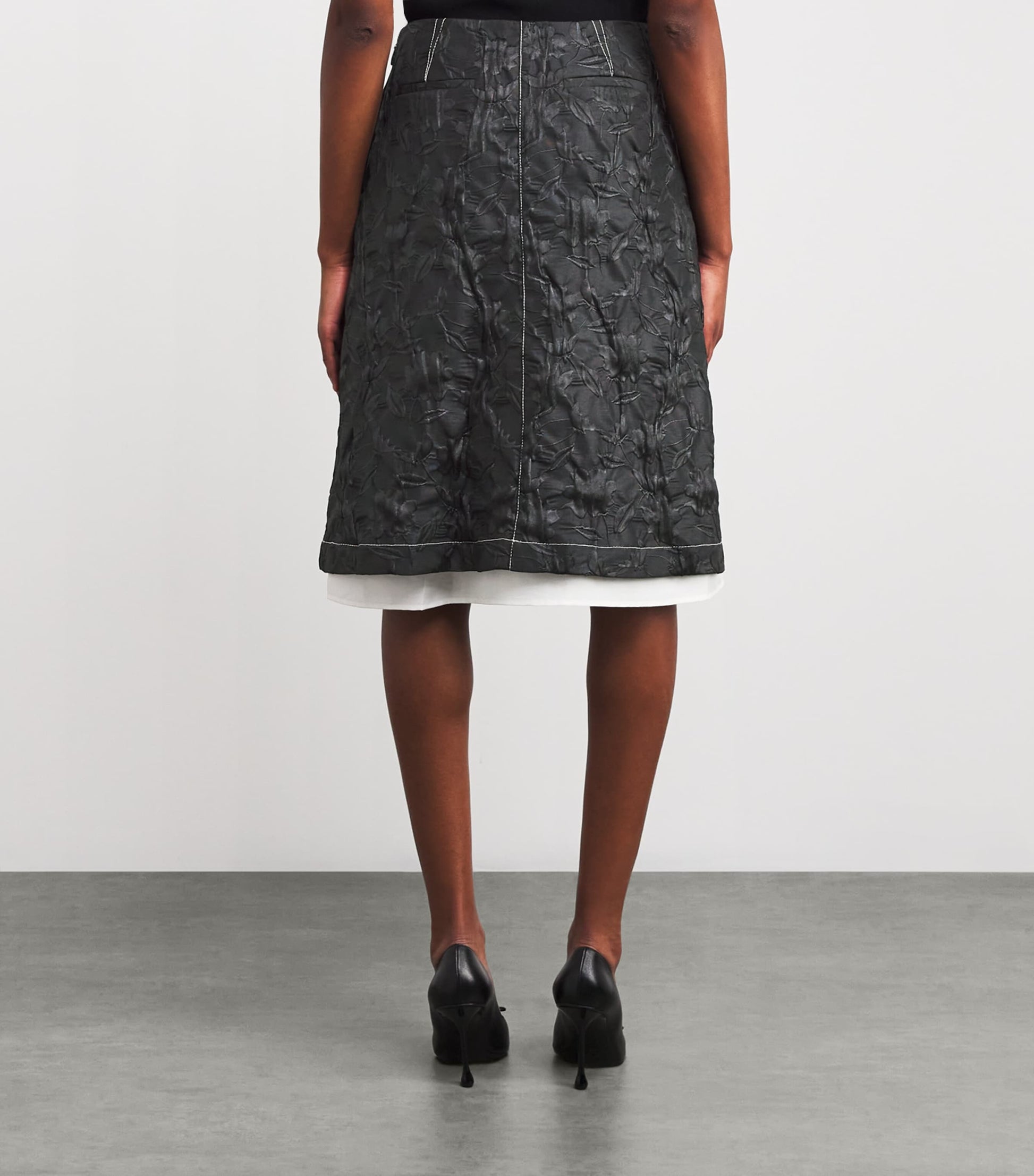 Simkhai Black Vionna Midi Skirt