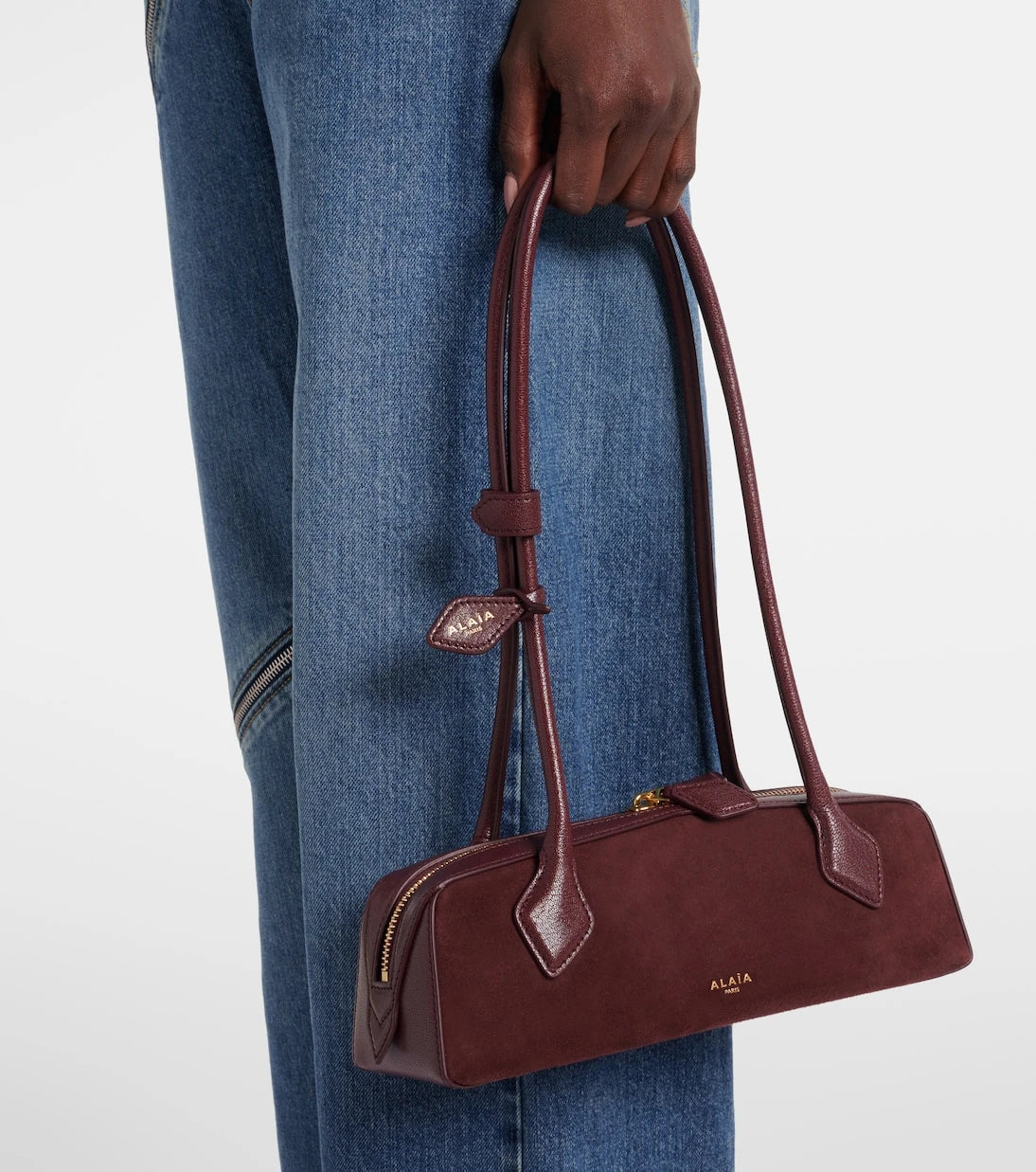 Alaïa - Le Teckel Small suede shoulder bag