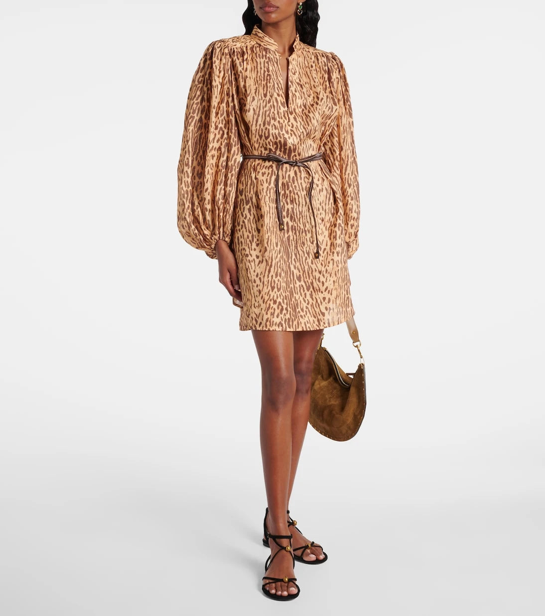 Zimmermann - Cascadian leopar desenli keten tunik
