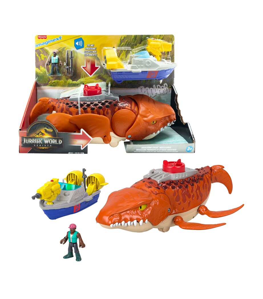 Jurassic World Aquachomp Chase Mosasaurus Dinosaur Playset