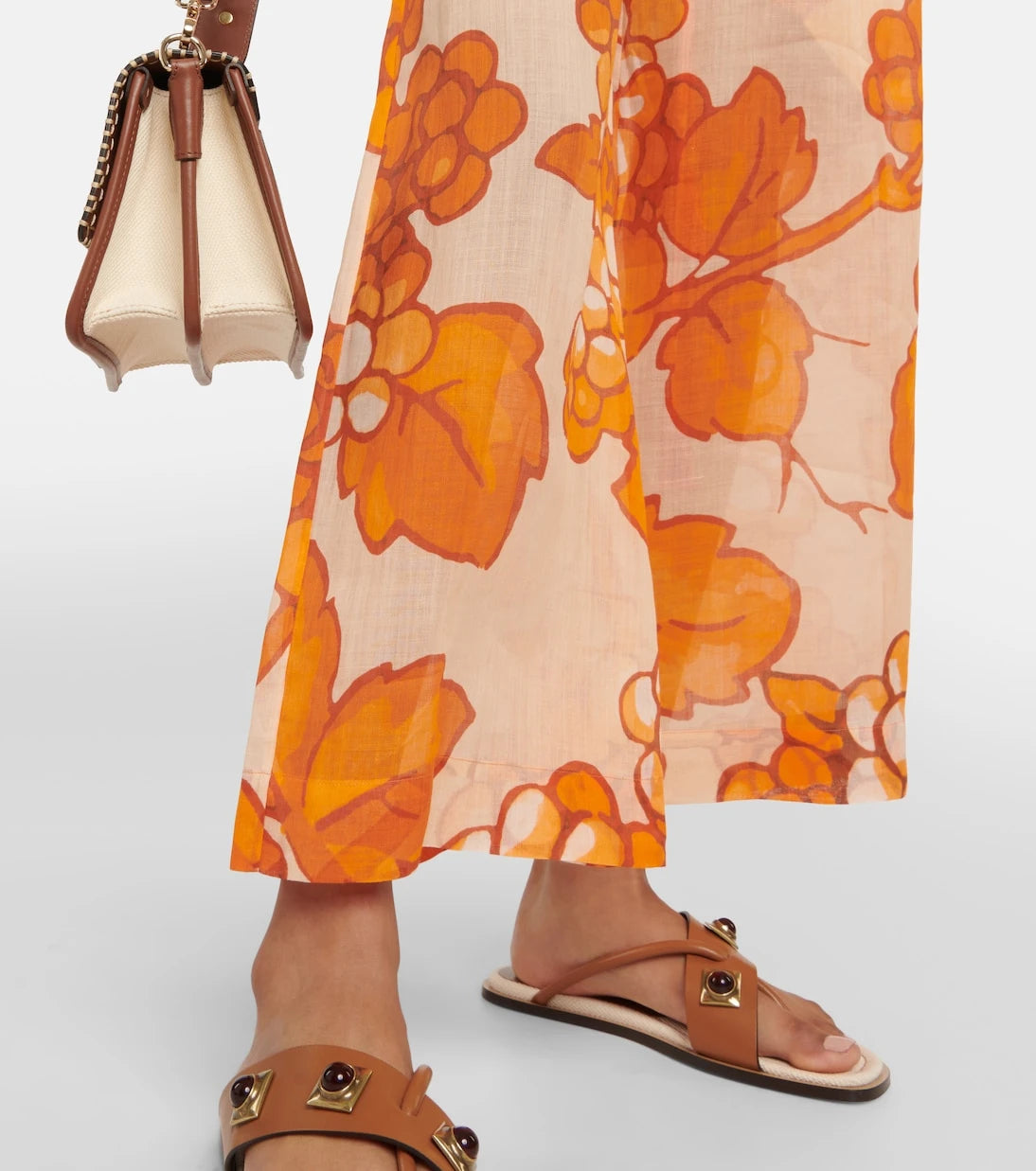 Etro - Printed ramie pants
