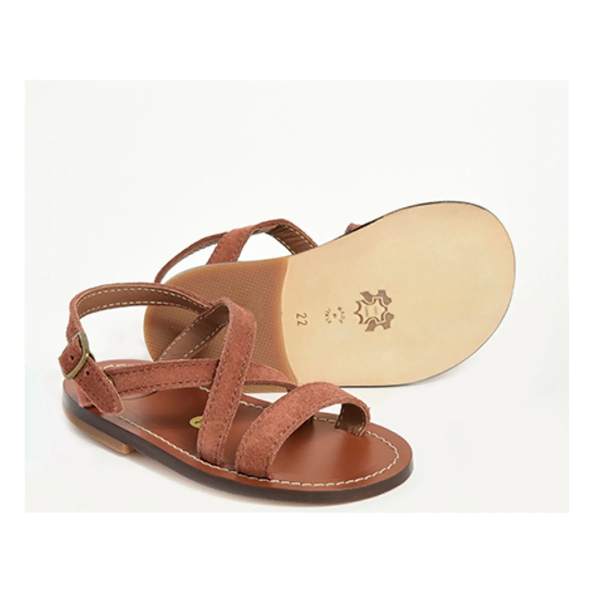 Pèpè - Strappy Cross Sandals | Brown