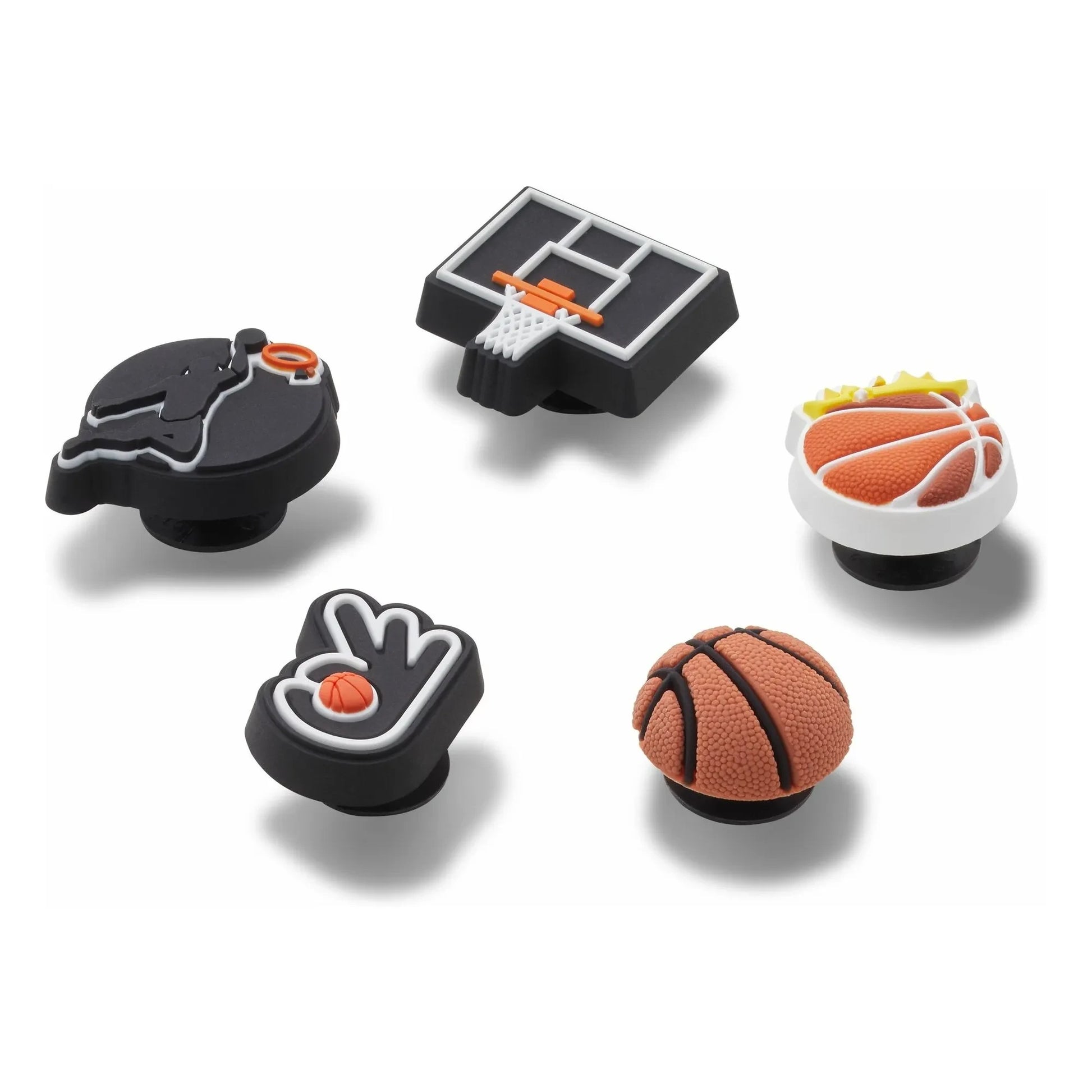 Crocs - Set of 5 Jibbitz Basketball | Black