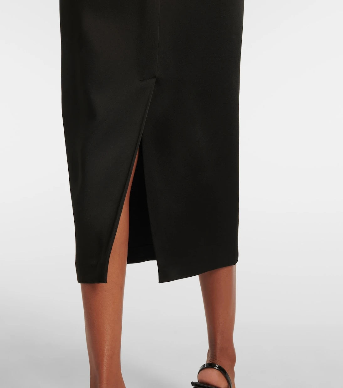 Blumarine - Mesh and satin midi dress