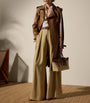 Brown Lambskin Niles Trench Coat