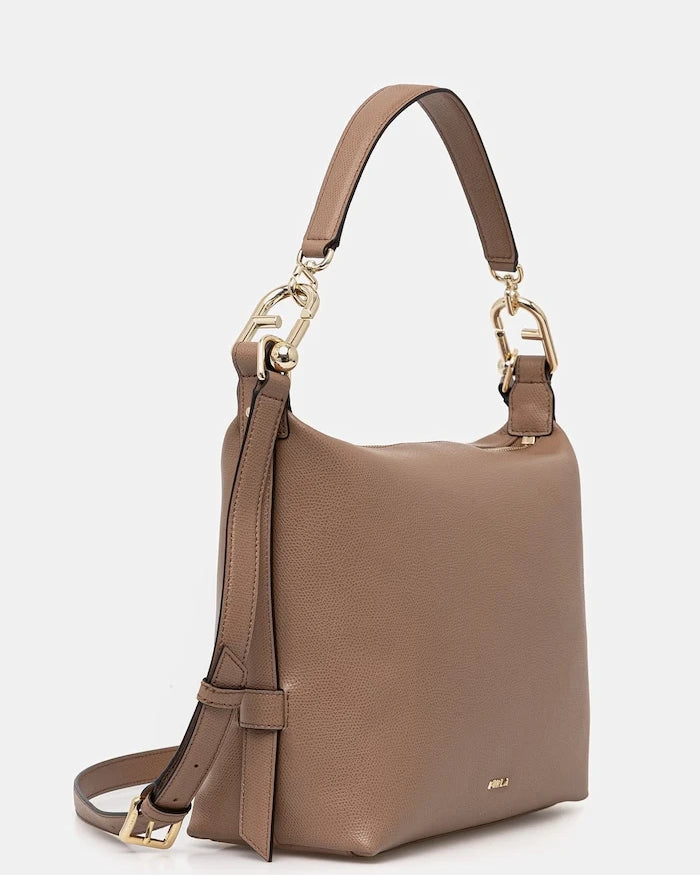 Furla чанта crossbody дамска от кожа Tonie M Hobo