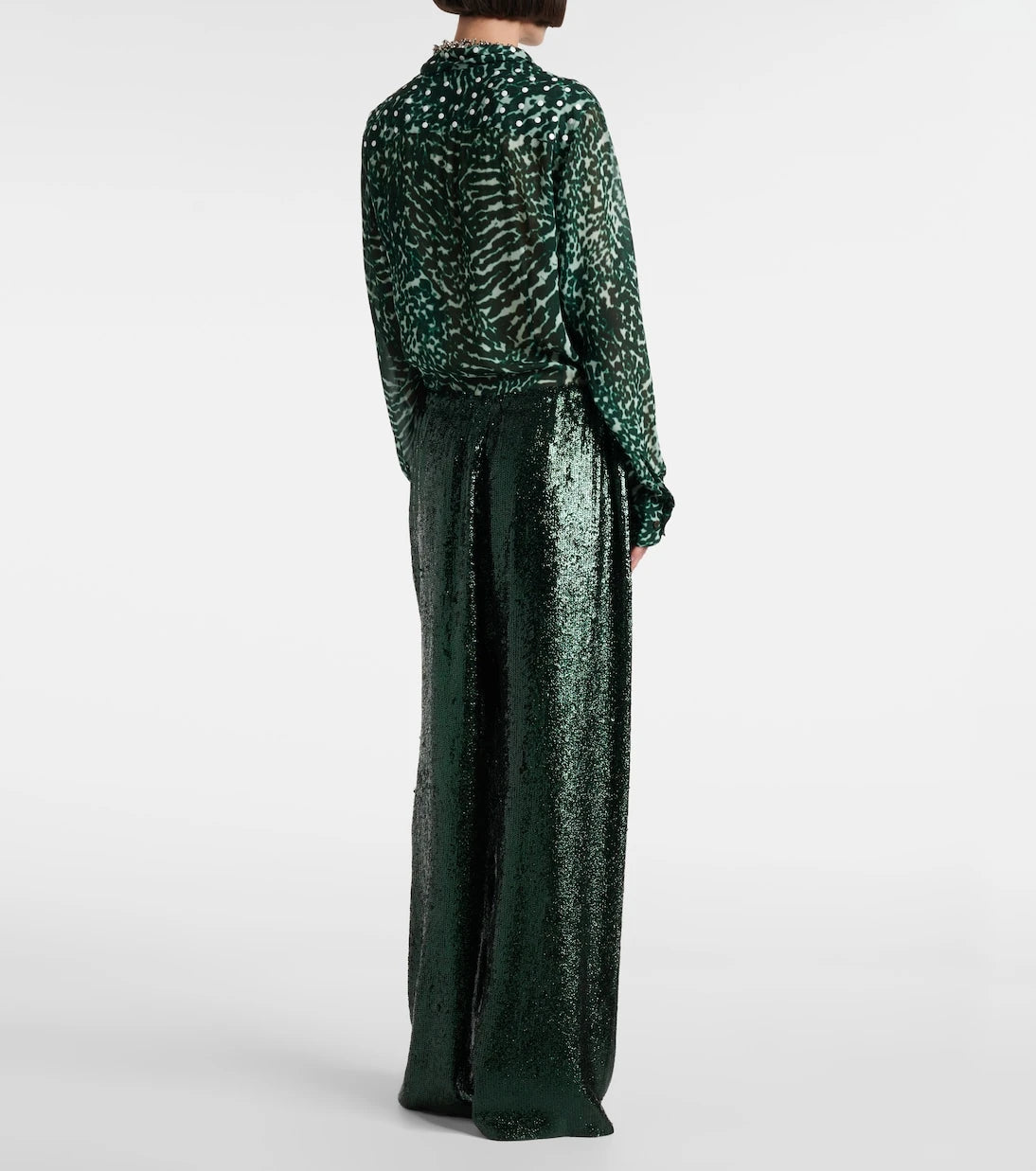 Dries Van Noten - Payetli düz pantolon