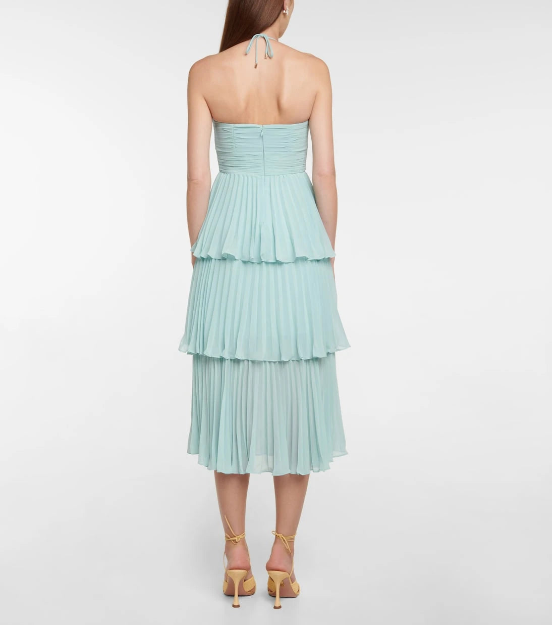 Self-Portrait - Cutout halterneck midi dress